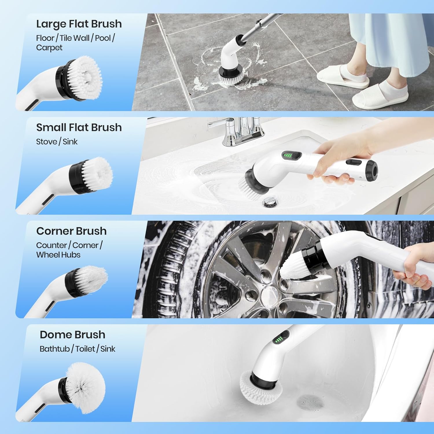 Ultimate Cordless Scrubber with 7 attachments